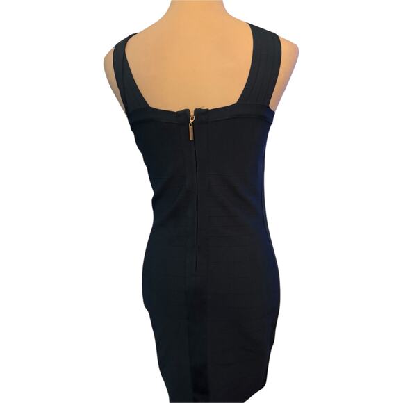 Marciano Dark Green Bandage Bodycon Dress With Front Zip, Size Large - Picture 2 of 4